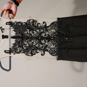 Black and Cream Pantsuit